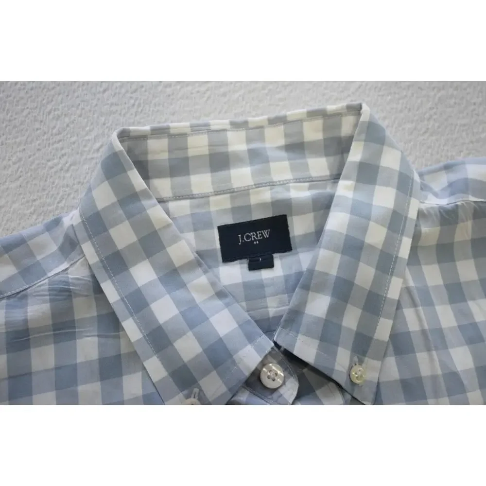 J Crew Casual Plaid Dress Shirt Button Up Front Pocket Long Sleeve Mens Sz Large